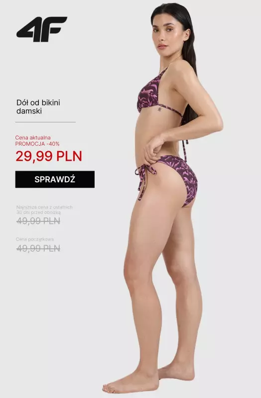 4F - gazetka promocyjna Stroje kąpielowe damskie z wyprzedaży   - strona 3