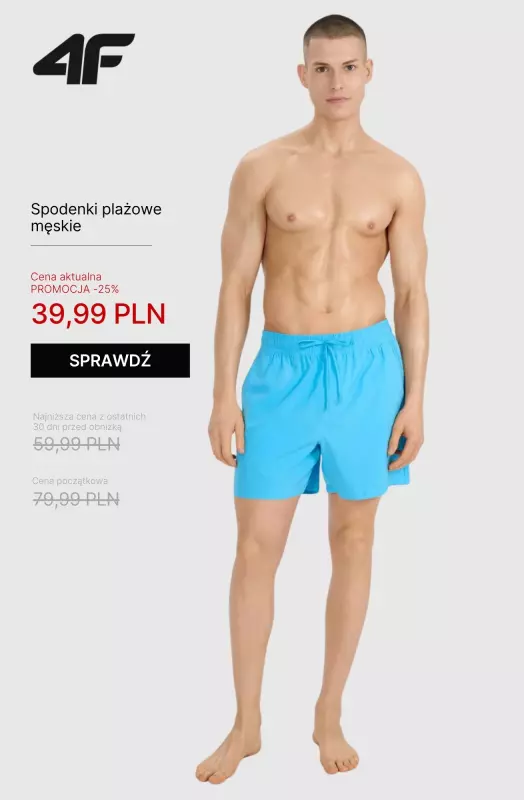 4F - gazetka promocyjna Szorty plażowe i kąpielówki męskie z wyprzedaży   - strona 2