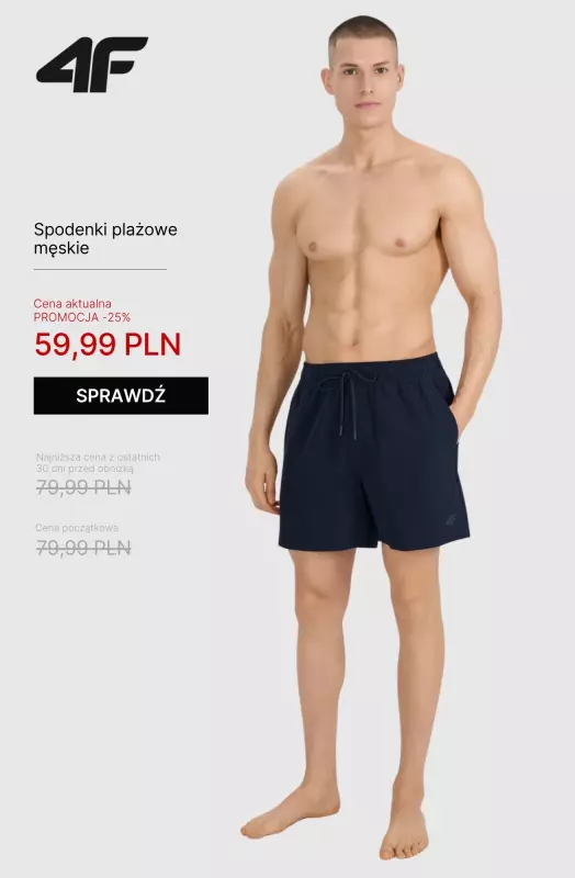 4F - gazetka promocyjna Szorty plażowe i kąpielówki męskie z wyprzedaży   - strona 3