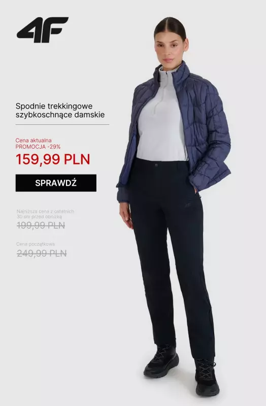 4F - gazetka promocyjna Trekking do -50% – ubierz się na szlak! od piątku 18.07 do poniedziałku 21.07 - strona 15