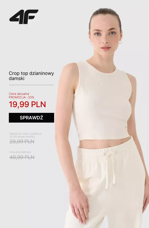 4F - gazetka promocyjna FINAL SALE: Extra -20% na wyprzedaż przy zakupach od 99zł!   - strona 2