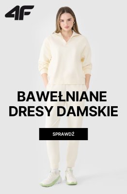 4F - gazetka promocyjna Bawełniane dresy damskie od piątku 08.08 