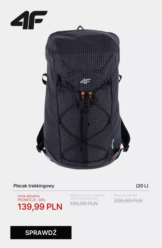 4F - gazetka promocyjna Najlepsze okazje: TREKKING od czwartku 14.08  - strona 8