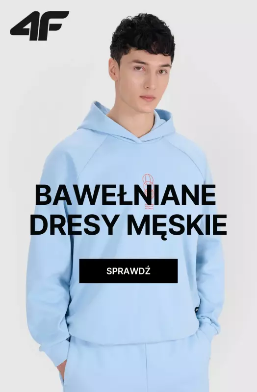 4F - gazetka promocyjna Bawełniane dresy męskie od soboty 23.08 
