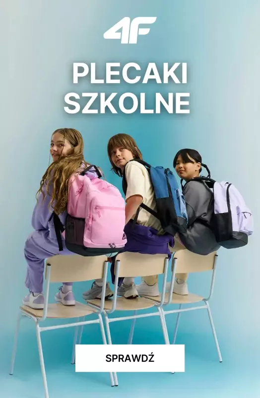 4F - gazetka promocyjna Plecaki szkolne już od 59,99 zł od czwartku 28.08 