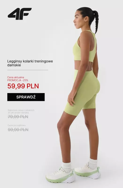 4F - gazetka promocyjna Ubrania na trening dla niej – od 39,99 zł   - strona 3