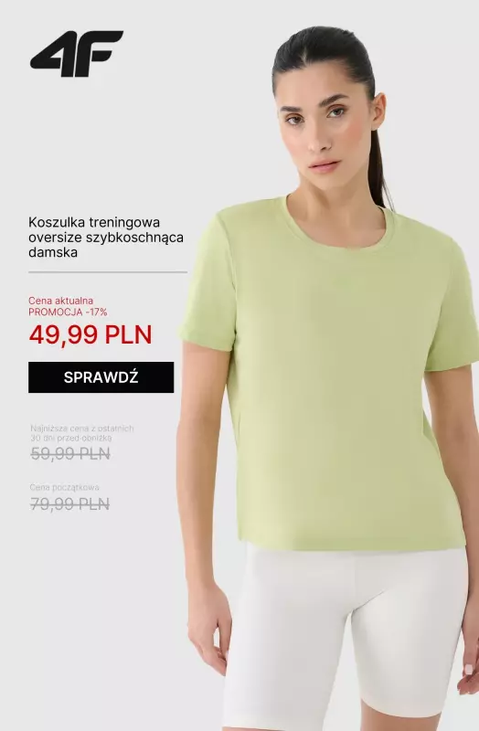 4F - gazetka promocyjna Ubrania na trening dla niej – od 39,99 zł   - strona 2