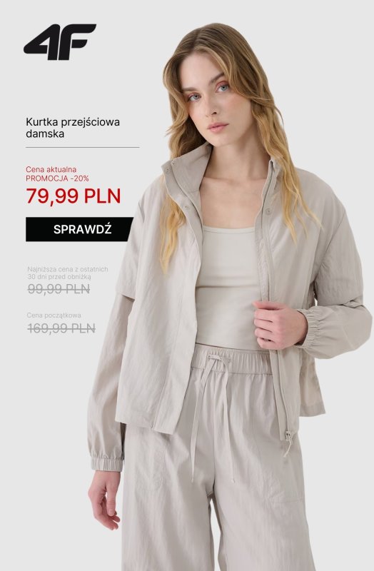 4F - gazetka promocyjna Kurtki przejściowe damskie – od 69,99 zł od piątku 05.09  - strona 2