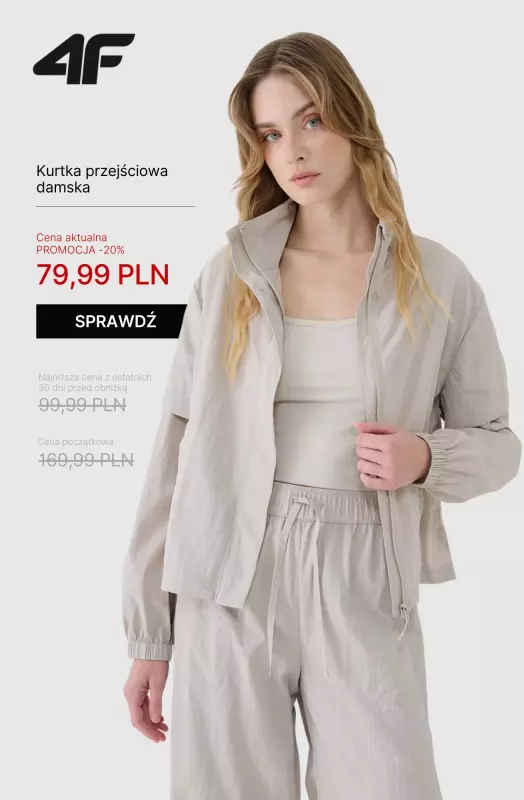 4F - gazetka promocyjna Kurtki przejściowe damskie – od 69,99 zł   - strona 2