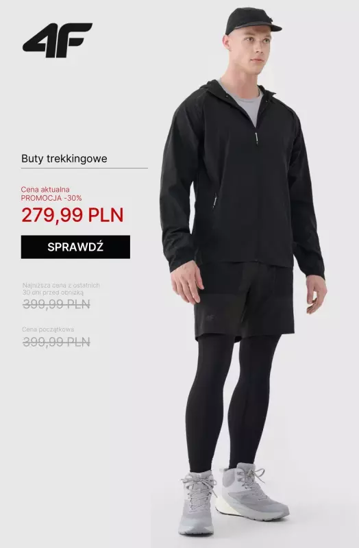 4F - gazetka promocyjna Obuwie TREKKINGOWE dla niej i dla niego od piątku 12.09  - strona 8