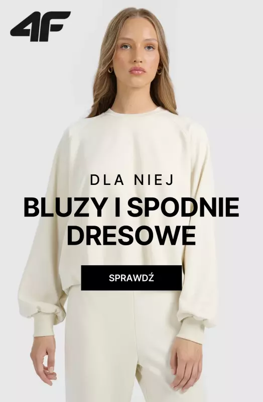 4F - gazetka promocyjna Bluzy i spodnie dresowe dla niej od poniedziałku 15.09 