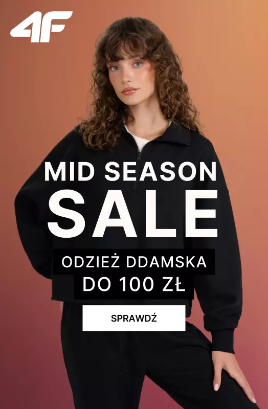 4F - gazetka promocyjna Wyprzedaż dla niej – wszystko do 100 zł! od czwartku 09.10 