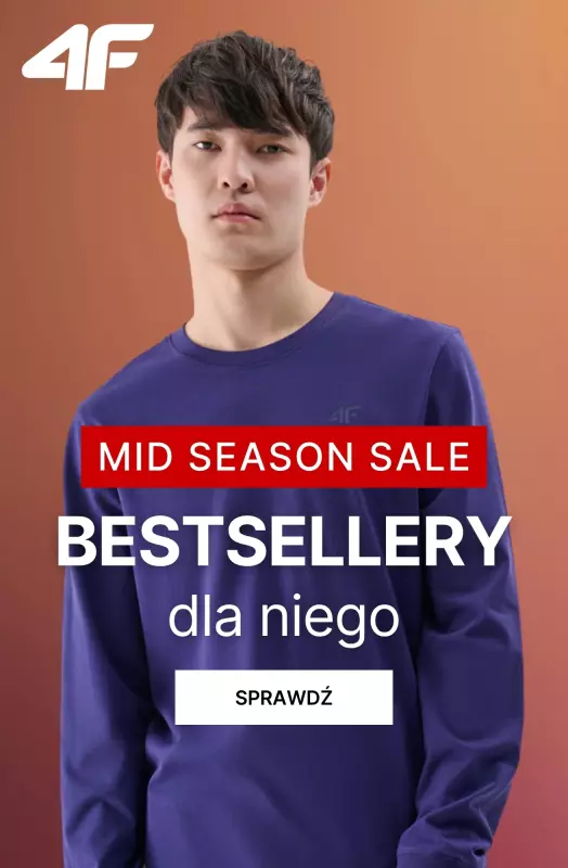 4F - gazetka promocyjna Wyprzedaż: bestsellery męskie od soboty 11.10 