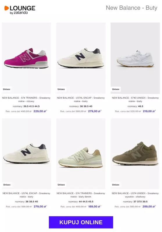 Zalando new balance outlet obuwie