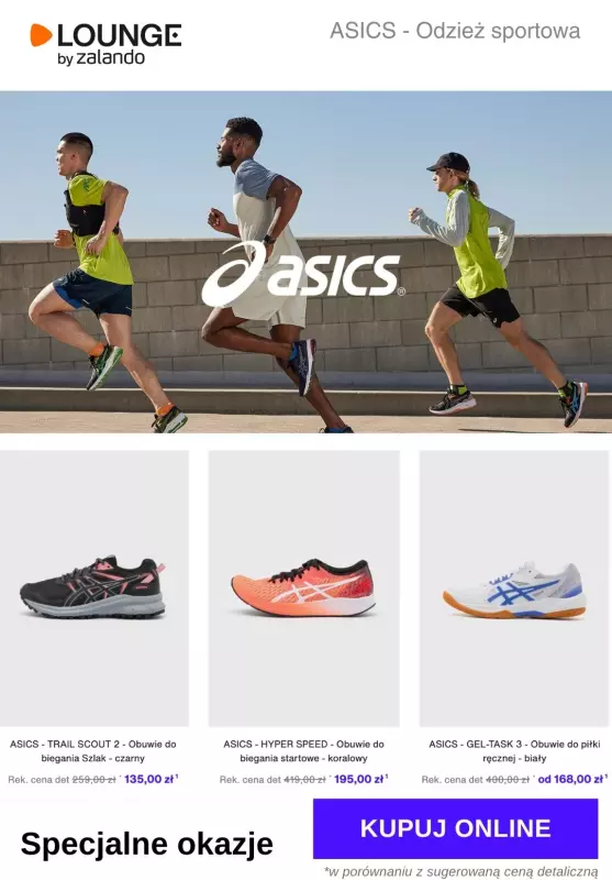 Lounge by Zalando - gazetka promocyjna Specjalne okazje: ASICS - Odzież sportowa od czwartku 22.08 do soboty 24.08