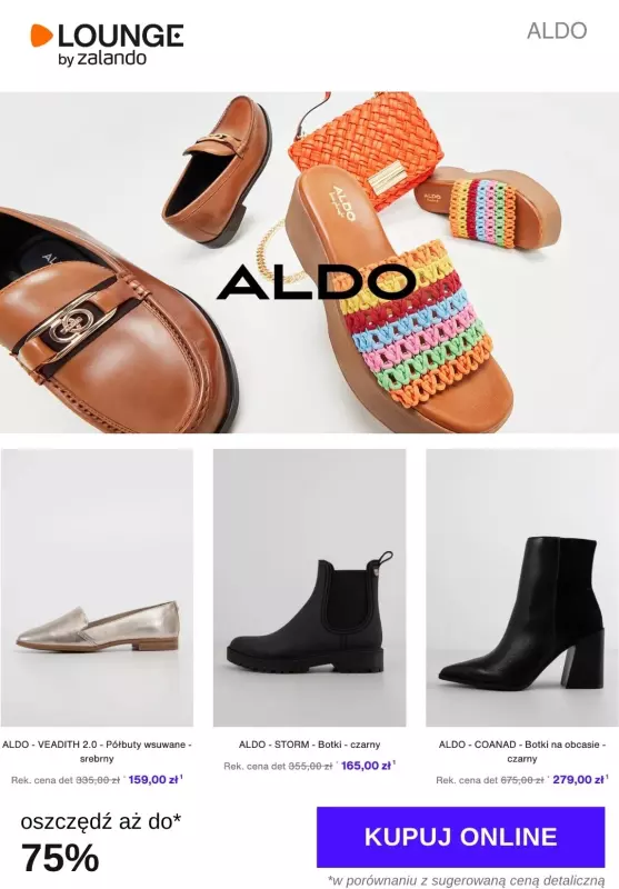 Lounge by Zalando - gazetka promocyjna Do -75% ALDO od piątku 06.09 do poniedziałku 09.09