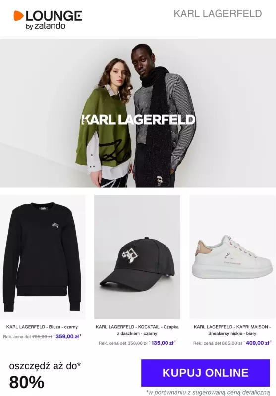 Lounge by Zalando - gazetka promocyjna Do -80% KARL LAGERFELD od piątku 11.10 do poniedziałku 14.10