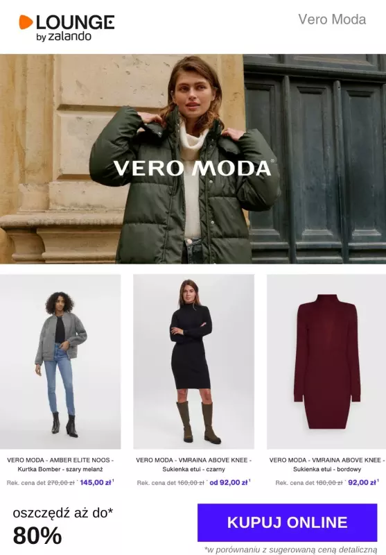 Lounge by Zalando - gazetka promocyjna Do -80%  Vero Moda od czwartku 24.10 do niedzieli 27.10