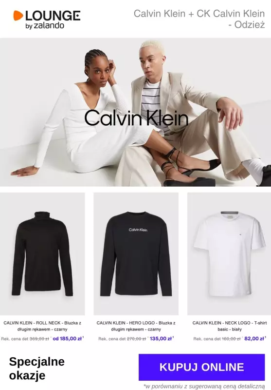 Lounge by Zalando - gazetka promocyjna Specjalne okazje Calvin Klein + CK Calvin Klein - Odzież od wtorku 05.11 do piątku 08.11