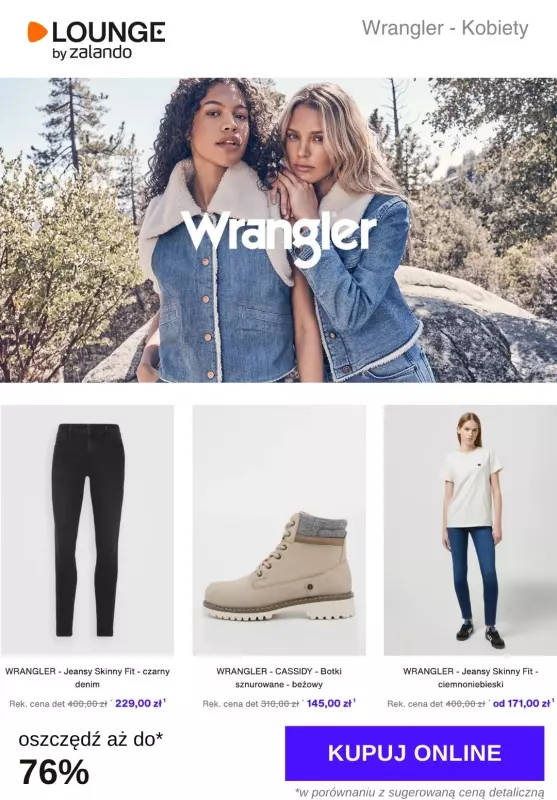 Lounge by Zalando - gazetka promocyjna Do -76%  Wrangler - Kobiety od środy 06.11 do soboty 09.11