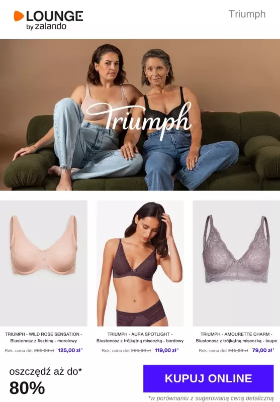 Lounge by Zalando - gazetka promocyjna Do -80% Triumph od piątku 15.11 do poniedziałku 18.11