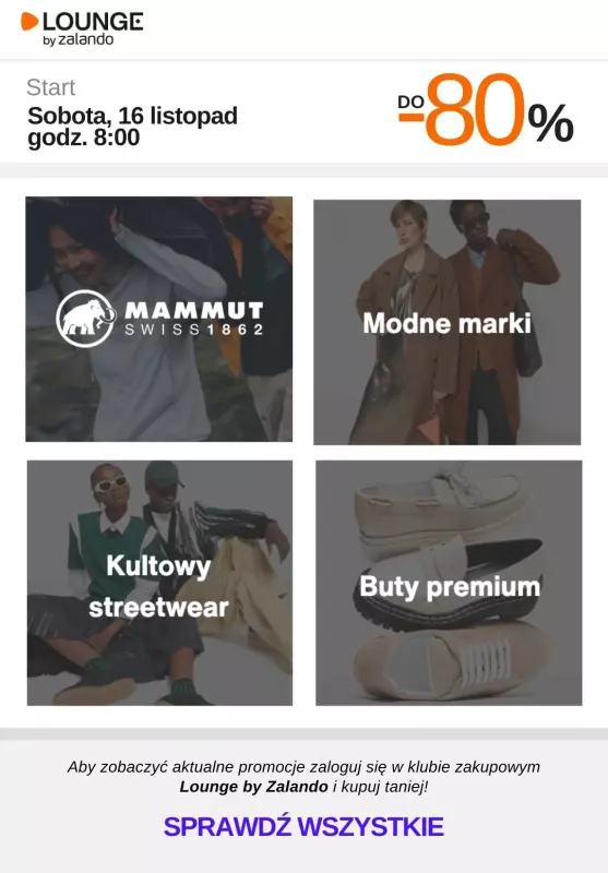 Lounge by Zalando - gazetka promocyjna Do -80% promocje na wybrane marki na WEEKEND! od soboty 16.11 do niedzieli 17.11