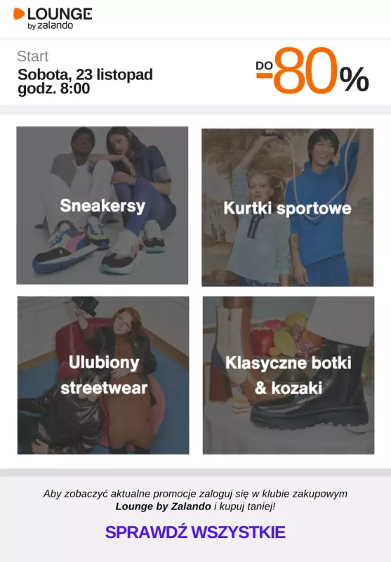 Lounge by Zalando - gazetka promocyjna Do -80% promocje na wybrane marki na WEEKEND! od soboty 23.11 do niedzieli 24.11