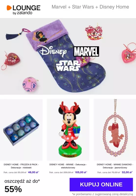 Lounge by Zalando - gazetka promocyjna Do -55%  Marvel + Star Wars + Disney Home od wtorku 03.12 do soboty 07.12