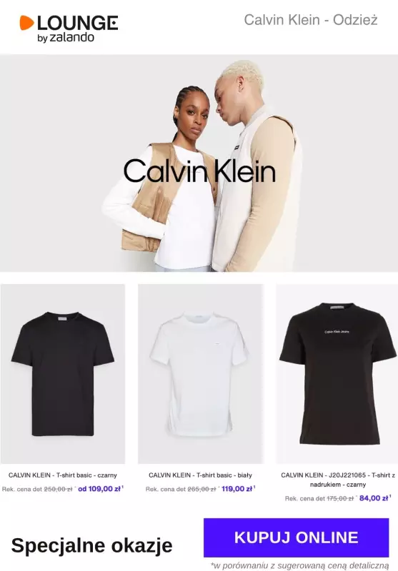 Lounge by Zalando - gazetka promocyjna Specjalne okazje: Calvin Klein - Odzież od czwartku 09.01 do niedzieli 12.01