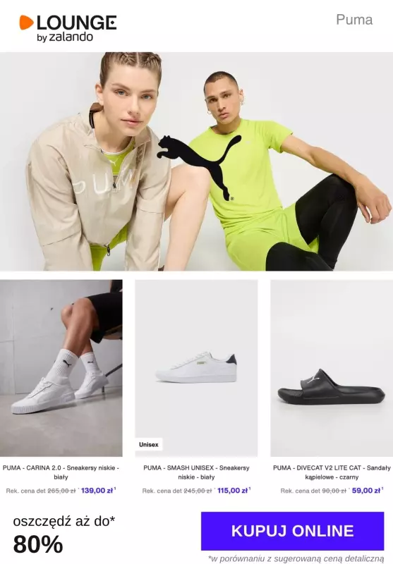 Lounge by Zalando - gazetka promocyjna Do - 80% Puma od wtorku 14.01 do piątku 17.01