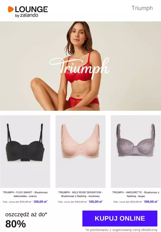 Lounge by Zalando - gazetka promocyjna Do -80% Triumph od czwartku 16.01 do niedzieli 19.01