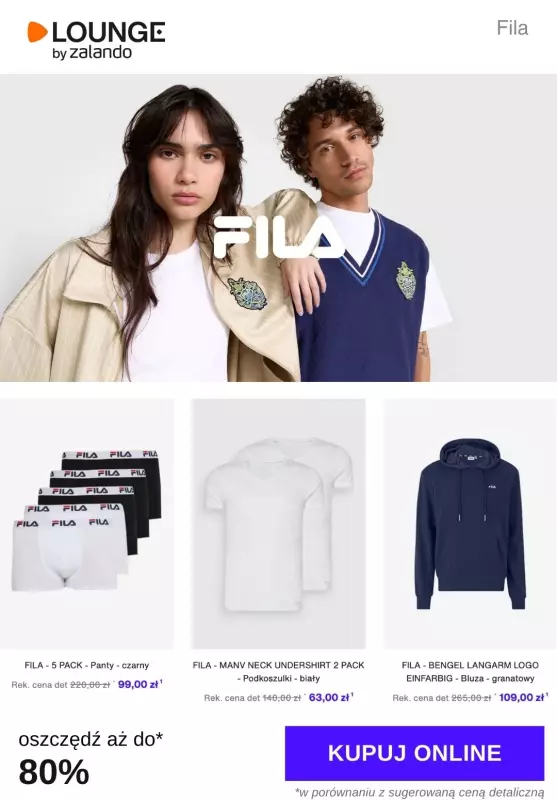 Lounge by Zalando - gazetka promocyjna Do -80% Fila od piątku 17.01 do poniedziałku 20.01