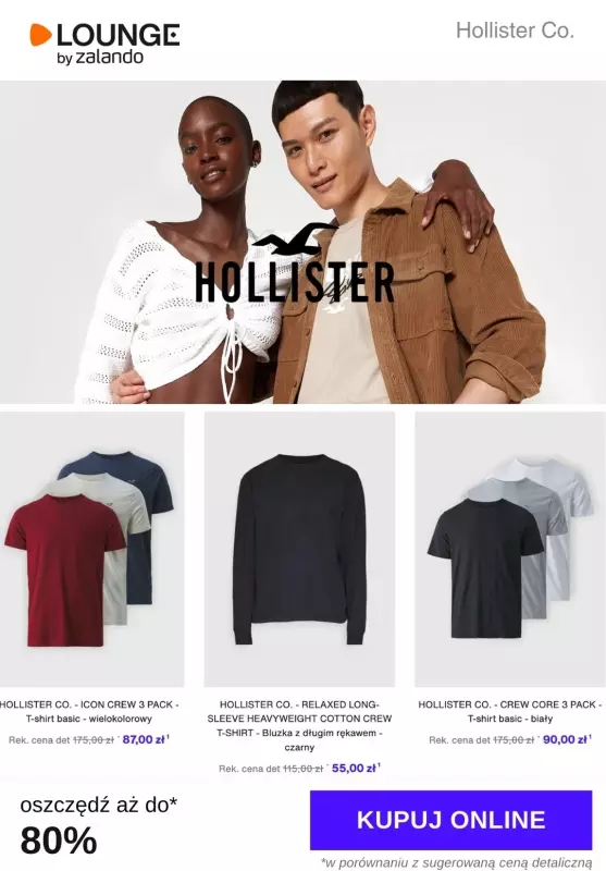 Lounge by Zalando - gazetka promocyjna Do -80% Hollister Co.  