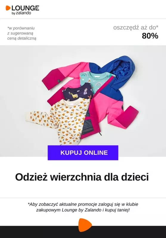 Lounge by Zalando - gazetka promocyjna Do -80% na odzież wierzchnią dla dzieci od wtorku 18.02 do czwartku 20.02