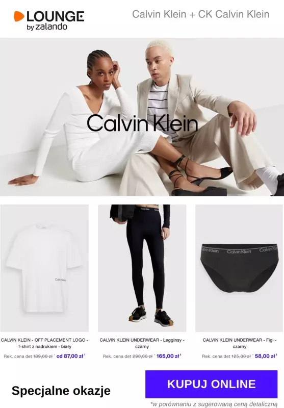 Lounge by Zalando - gazetka promocyjna Specjalne okazje: Calvin Klein + CK Calvin Klein od czwartku 20.02 do soboty 22.02