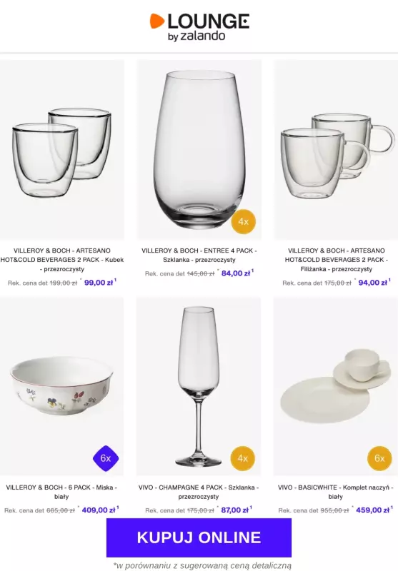 Lounge by Zalando - gazetka promocyjna Do -70% Villeroy & Boch - Wnętrze & Akcesoria do domu od piątku 25.04 do wtorku 29.04 - strona 4