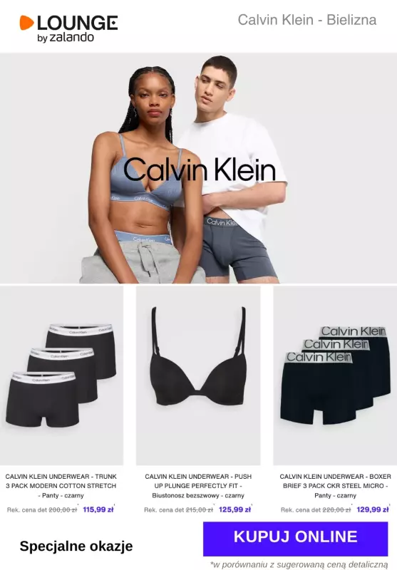 Lounge by Zalando - gazetka promocyjna Specjalne okazje: Calvin Klein - Bielizna  