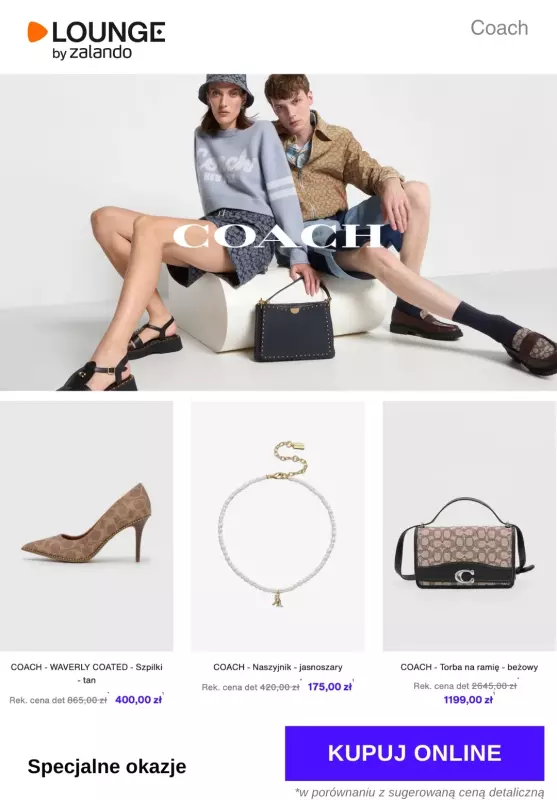 Lounge by Zalando - gazetka promocyjna Specjalne okazje:  Coach od poniedziałku 19.05 do piątku 23.05