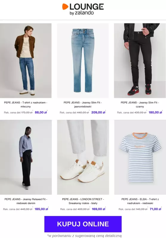 Lounge by Zalando - gazetka promocyjna Do -77% Pepe Jeans - Kobiety & Mężczyźni od czwartku 22.05 do niedzieli 25.05 - strona 4