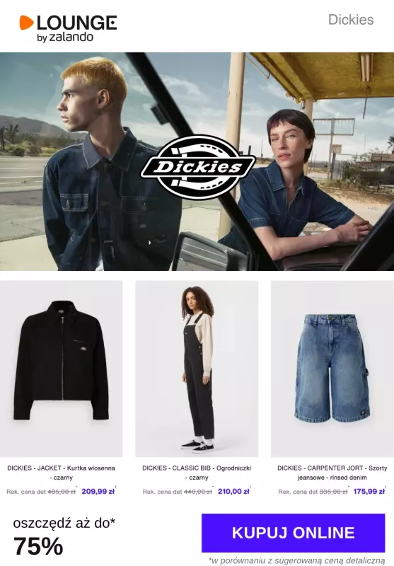 Lounge by Zalando - gazetka promocyjna Do -75% Dickies od piątku 23.05 do wtorku 27.05