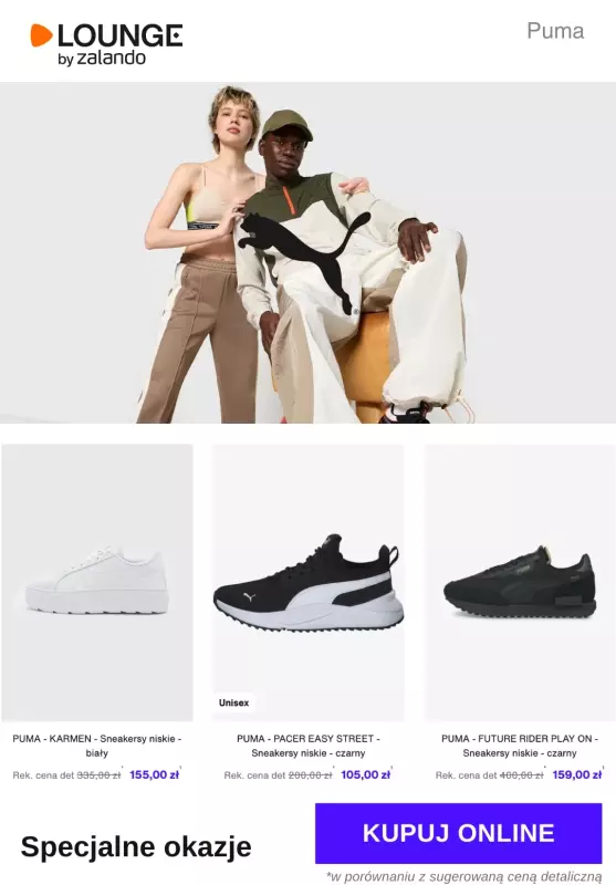 Lounge by Zalando - gazetka promocyjna Do -80% PUMA od poniedziałku 26.05 do czwartku 29.05
