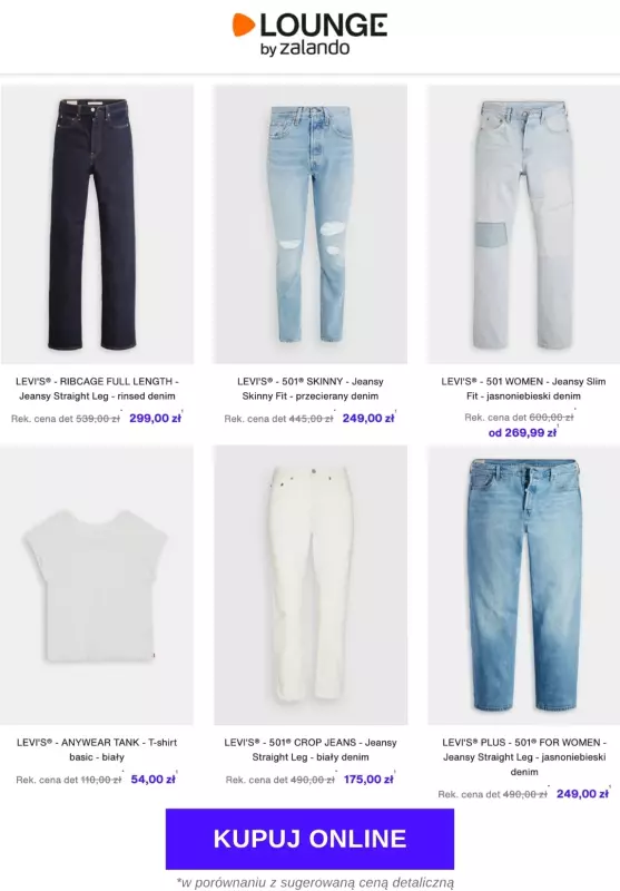 Lounge by Zalando - gazetka promocyjna Do -80% Levi's® + Levi's® Plus   - strona 3