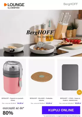 Lounge by Zalando - gazetka promocyjna Do -80% BergHOFF od piątku 06.06 do wtorku 10.06