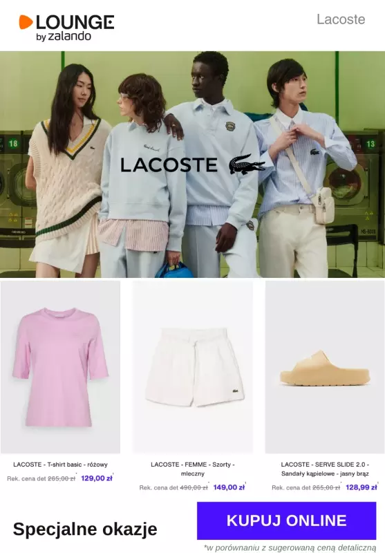Lounge by Zalando - gazetka promocyjna Specjalne okazje: Lacoste  