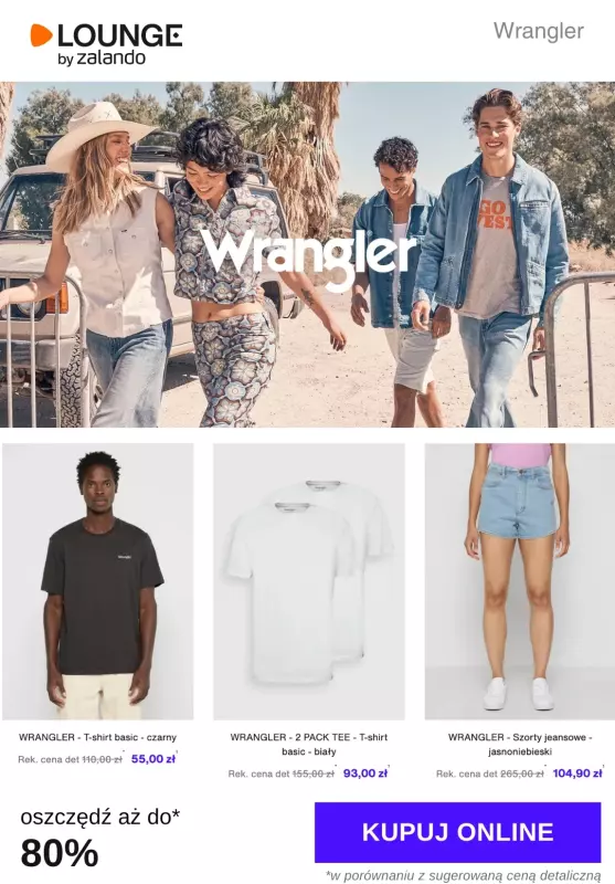Lounge by Zalando - gazetka promocyjna Do -80%  Wrangler od wtorku 17.06 do czwartku 19.06