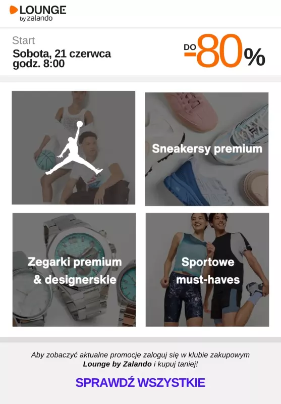 Lounge by Zalando - gazetka promocyjna Do -80% promocje na wybrane marki na WEEKEND! od soboty 21.06 do niedzieli 22.06