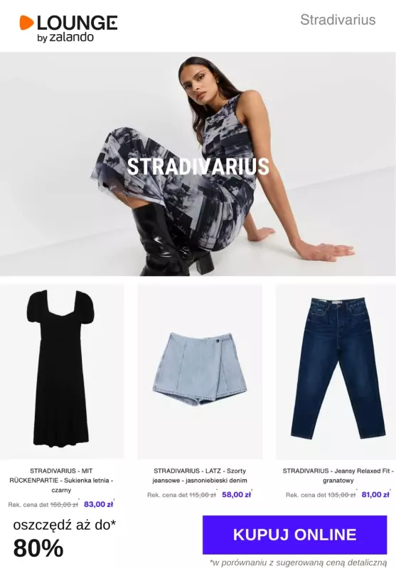 Lounge by Zalando - gazetka promocyjna Do -80% Stradivarius od poniedziałku 23.06 do środy 25.06