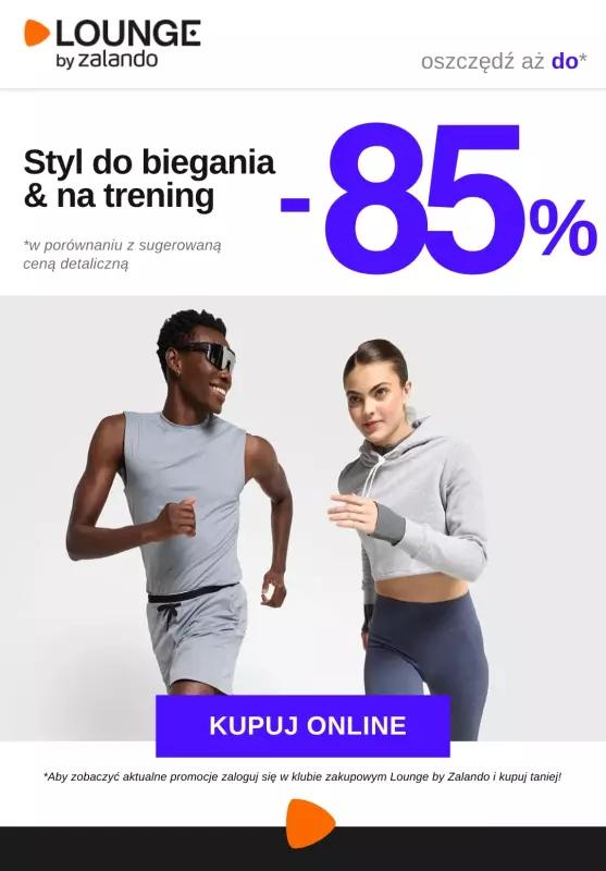 Lounge by Zalando - gazetka promocyjna Do -85%  styl do biegania & na trening od wtorku 24.06 do czwartku 26.06