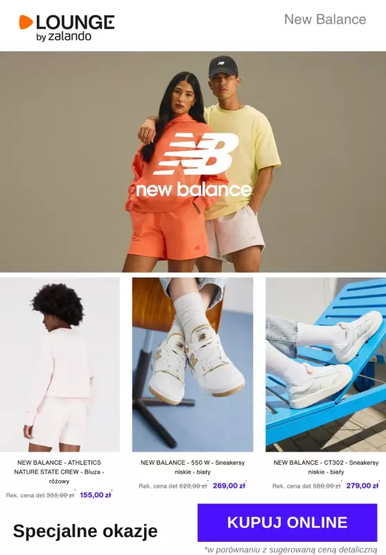 Lounge by Zalando - gazetka promocyjna Specjalne okazje: New Balance od środy 25.06 do soboty 28.06