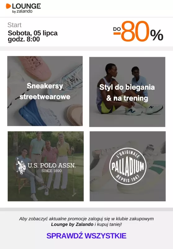 Lounge by Zalando - gazetka promocyjna Do -80% promocje na wybrane marki na WEEKEND! od soboty 05.07 do niedzieli 06.07